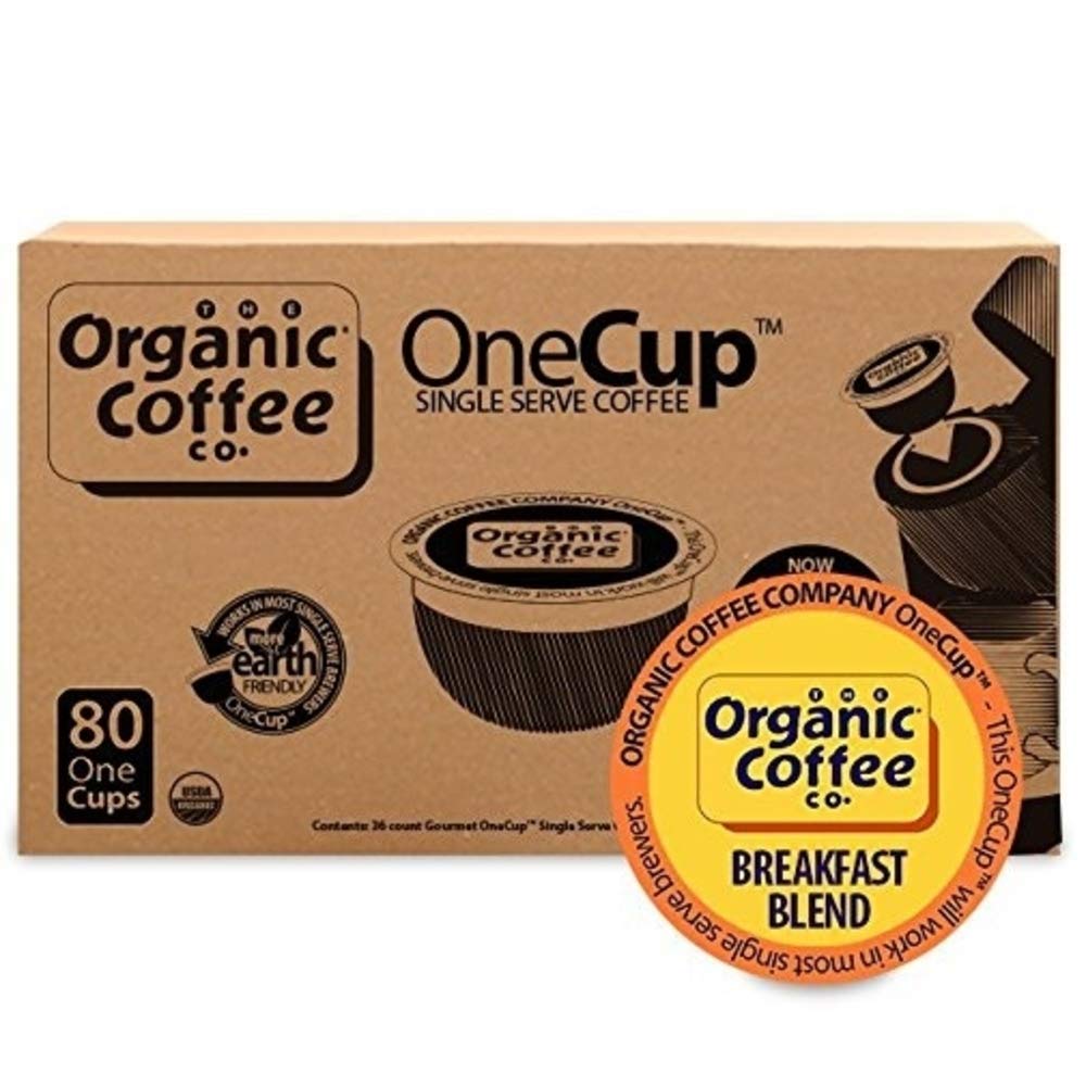 The Organic Coffee Co. Family roaster image emphasizes sustainable farming and fair trade practices