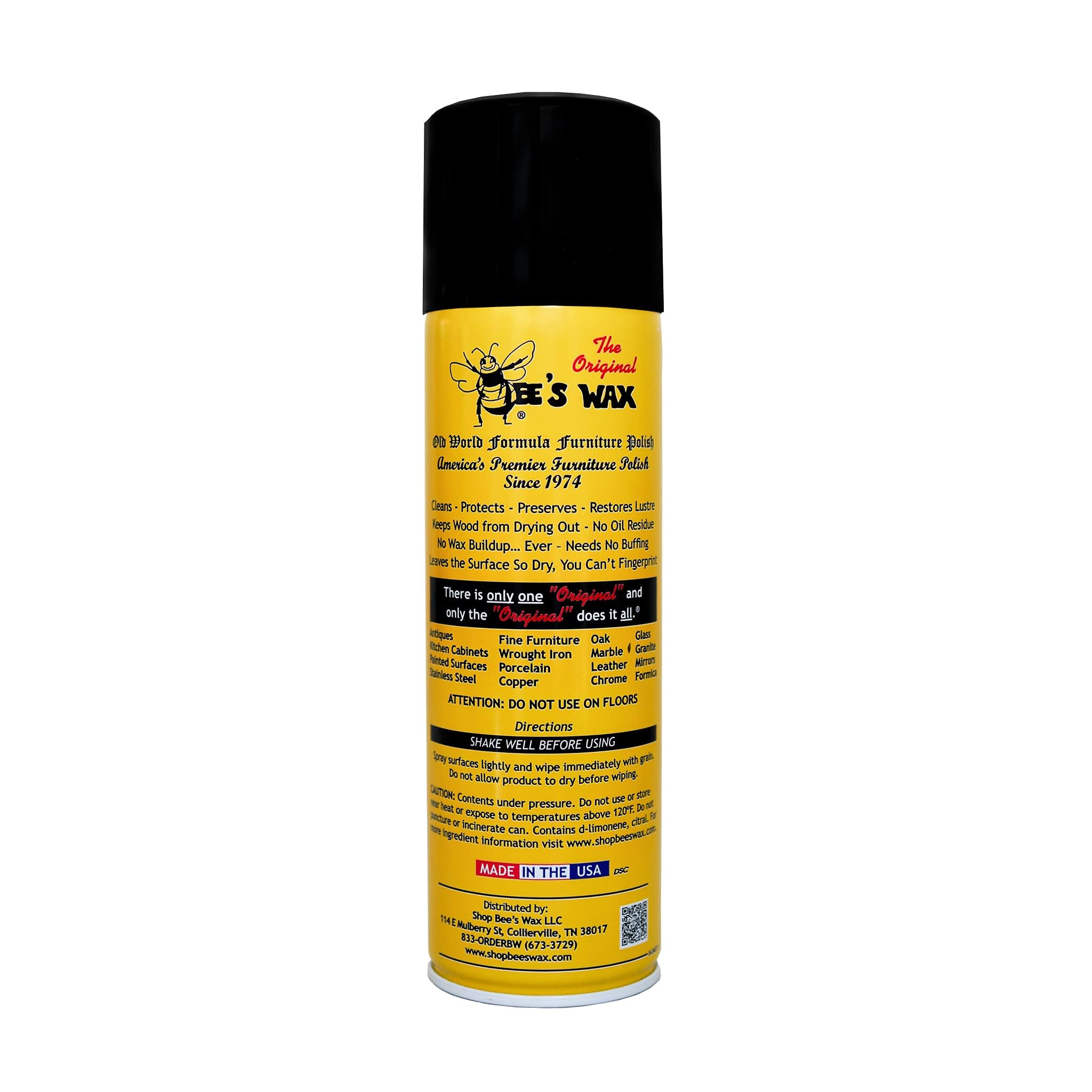 The Original Bee's Wax Old World Formula metal glass polish protects and brightens metals and mirrors.