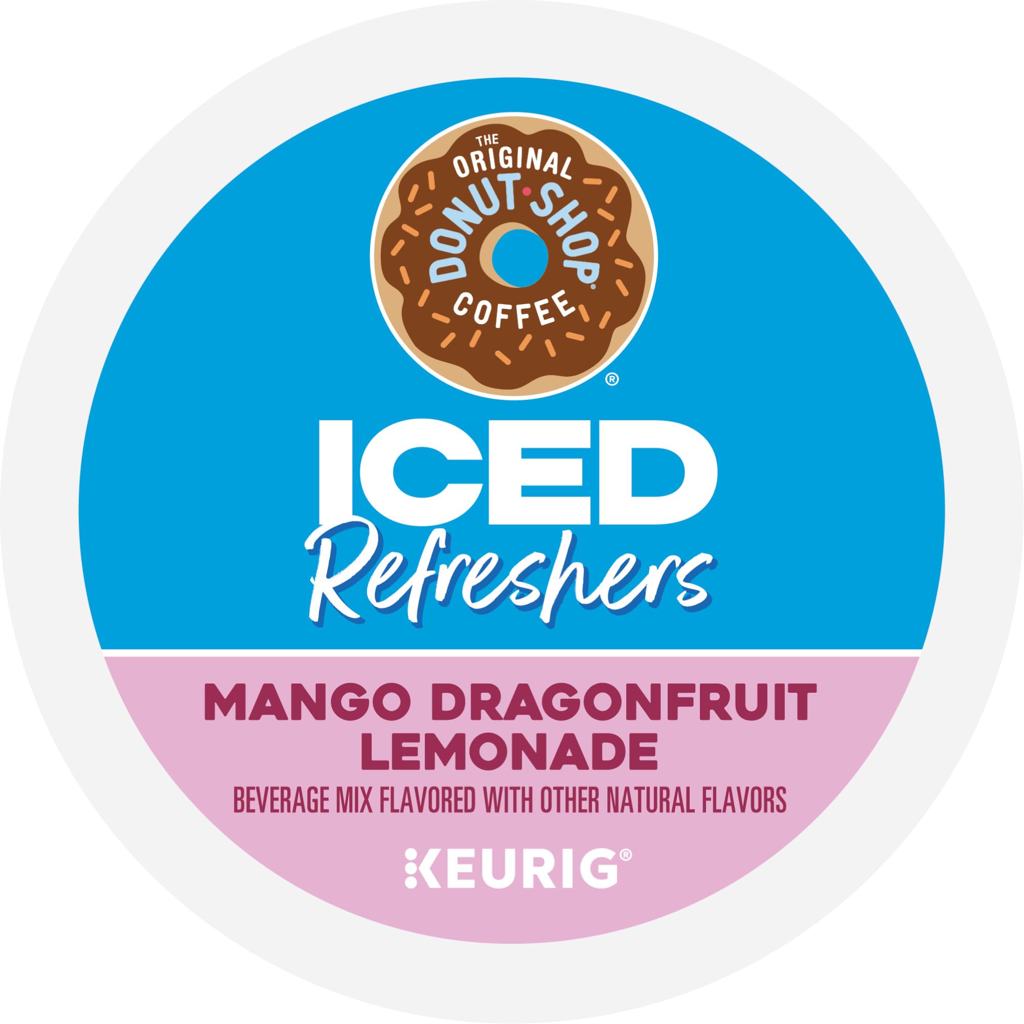 The Original Donut Shop iced beverage shot suggests a café-quality experience at home.