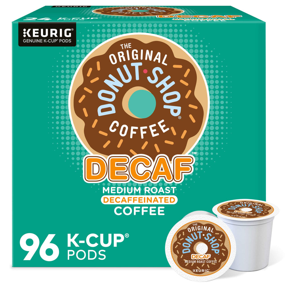 The Original Donut Shop Decaf Keurig pods brew a smooth, full-flavored cup for a relaxing morning.