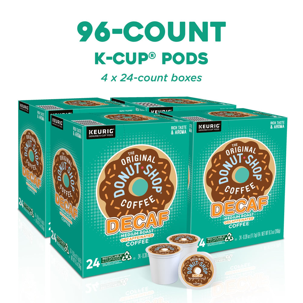The Original Donut Shop Decaf Medium Roast delivers balanced flavor without caffeine.