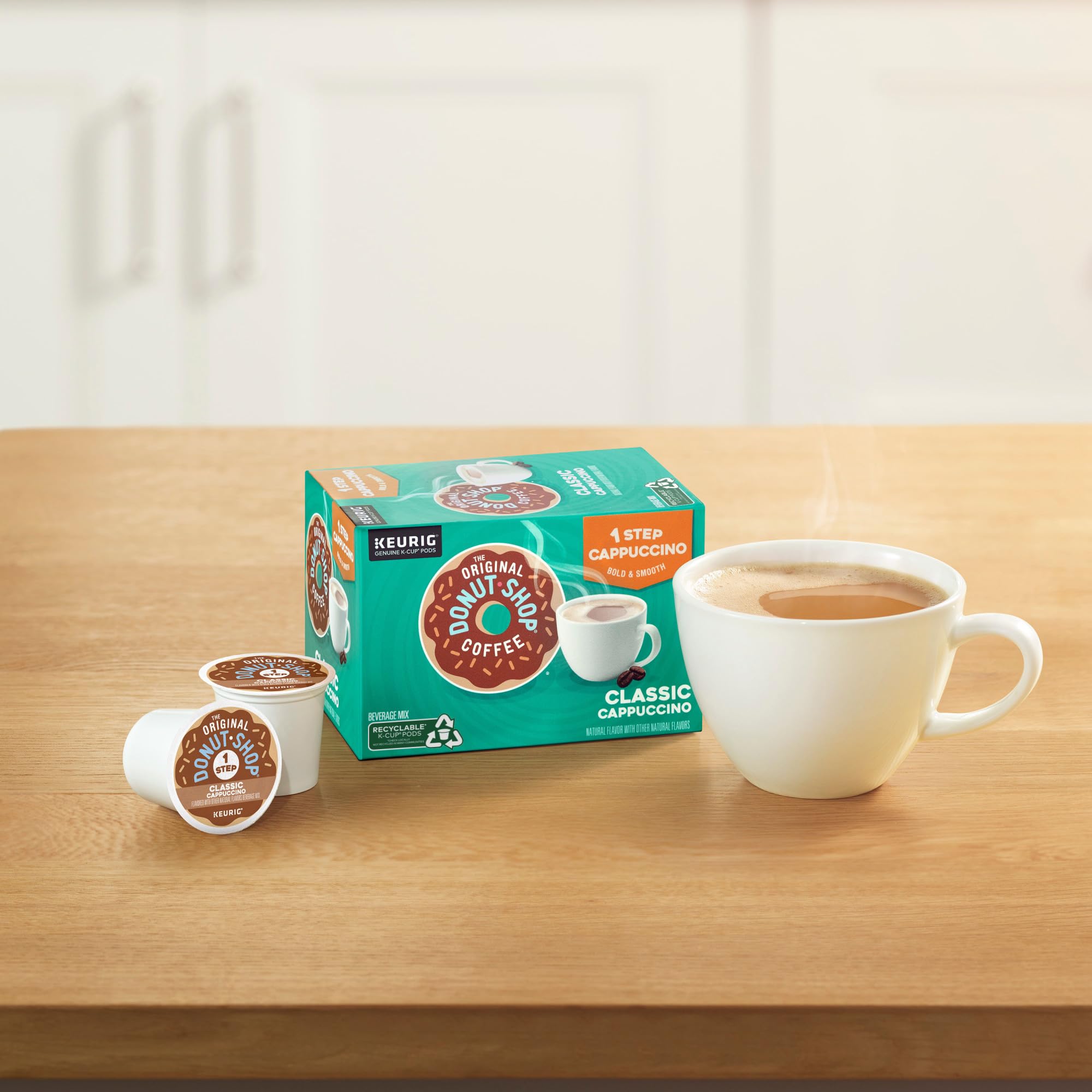 10 oz brew setting delivers balanced cappuccino flavor and aroma.
