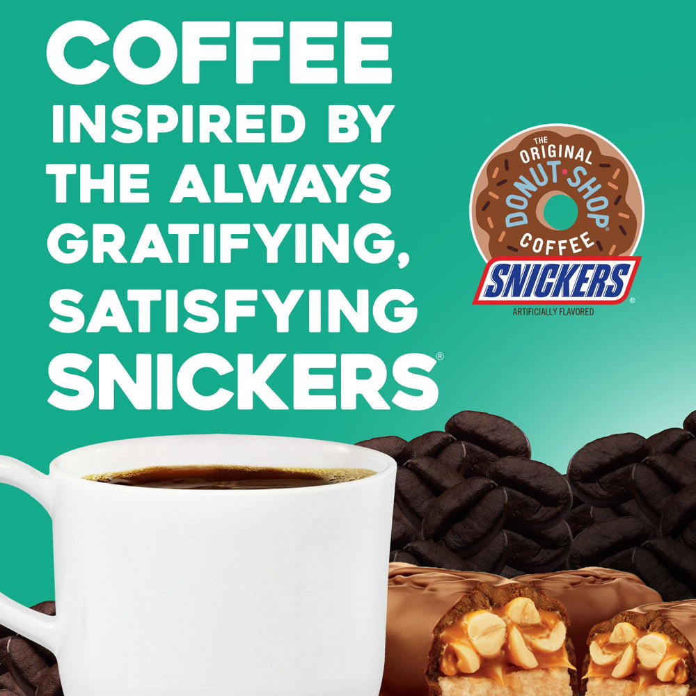 The Original Donut Shop Snickers coffee pod ready to brew.