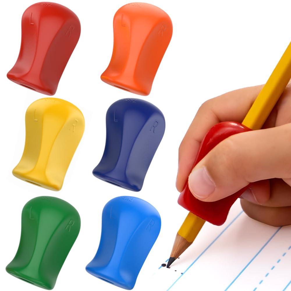 The Pencil Grip Original on a pencil, comfortable tripod grip for all ages.