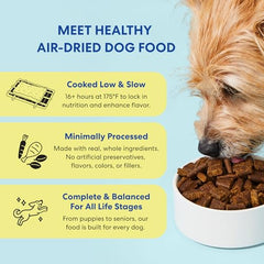 Close-up of beef chunks in The Pets Table food emphasizing high-quality protein.