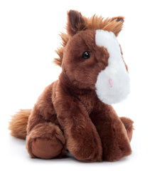 The Petting Zoo floppy horse plush mane invites imaginative play.