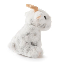 The Petting Zoo goat plush sits perched with tiny paws.