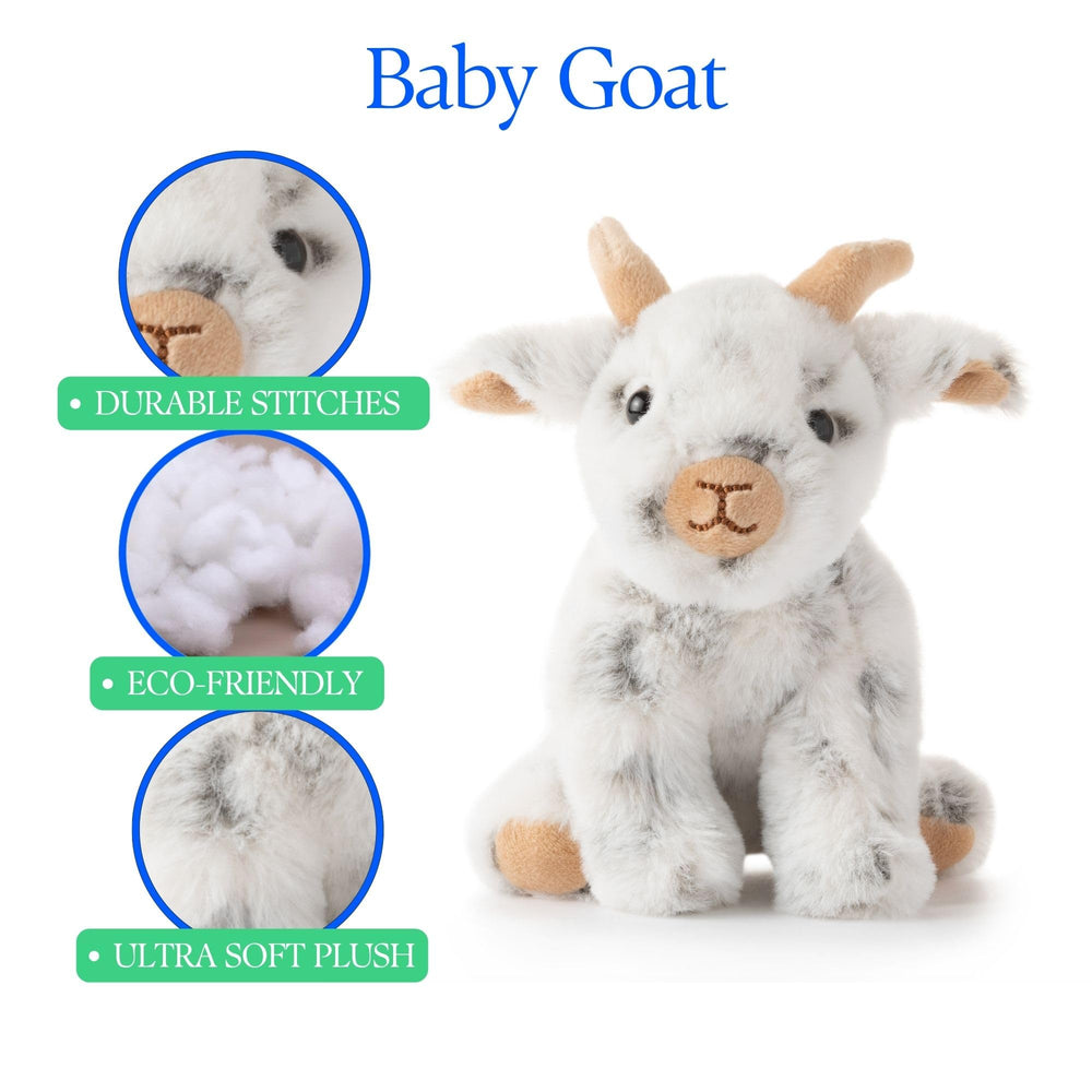 The Petting Zoo goat plush is ideal for kids gifts.