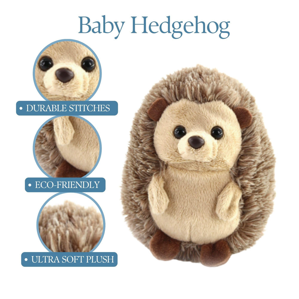 The Petting Zoo hedgehog plush enhances bedtime play and quiet cuddle routines.