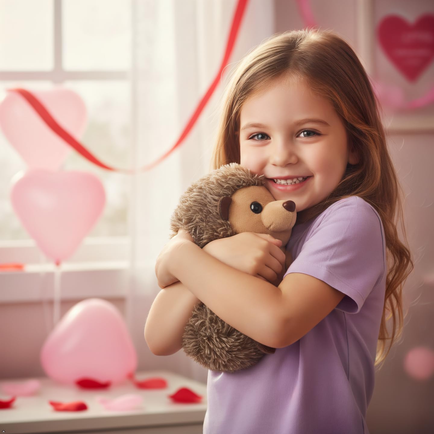 The Petting Zoo hedgehog plush closeup eyes invites gentle emotional connection.