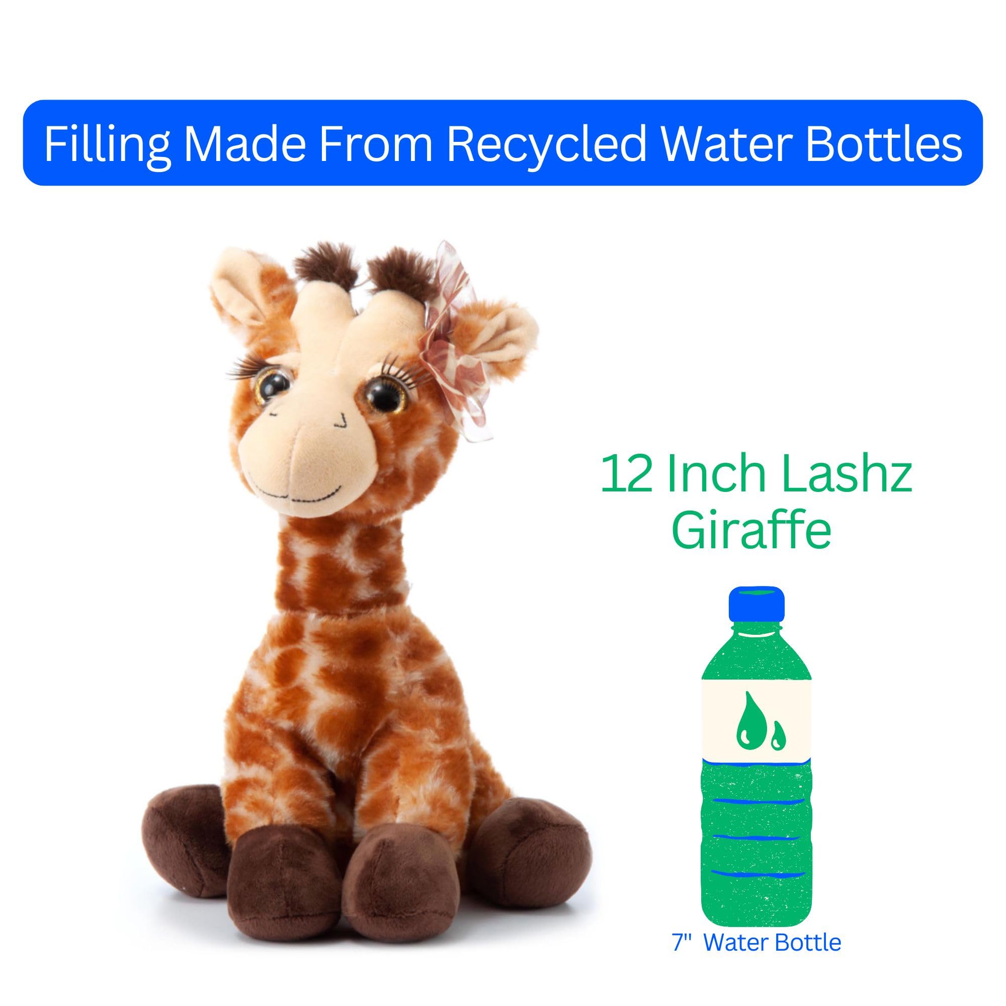 The Petting Zoo Lash'z giraffe inspires curious play and storytelling.