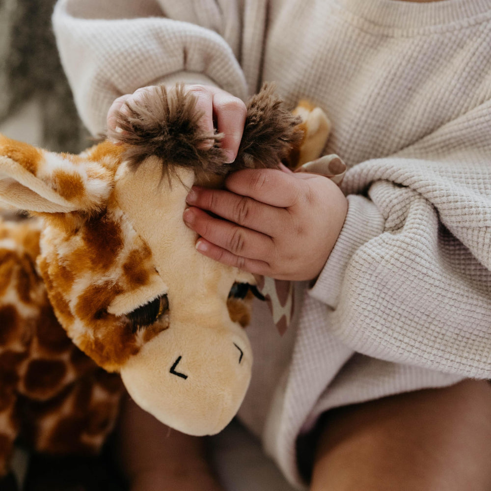 Shed-free fabric and sturdy stitching ensure safe play with Lash'z giraffe.