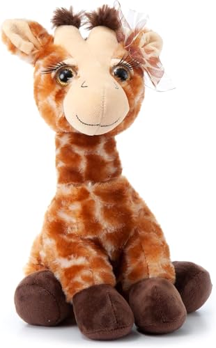 The Petting Zoo Lash'z giraffe close-up showing durable stitching for long-lasting hugs.