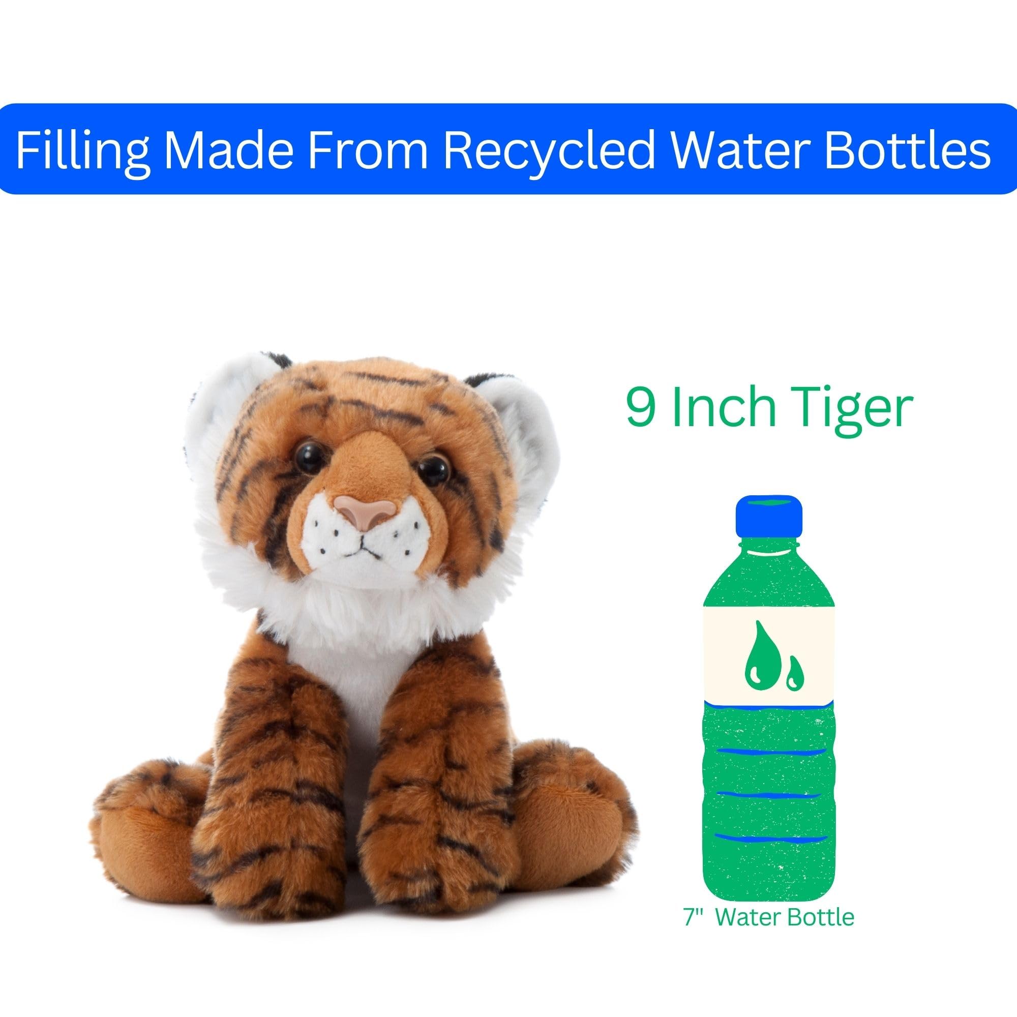 The Petting Zoo tiger stuffed animal designed for kid-friendly, safe play.