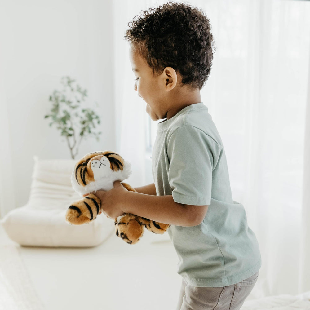 The Petting Zoo tiger plush as a thoughtful birthday gift for kids.