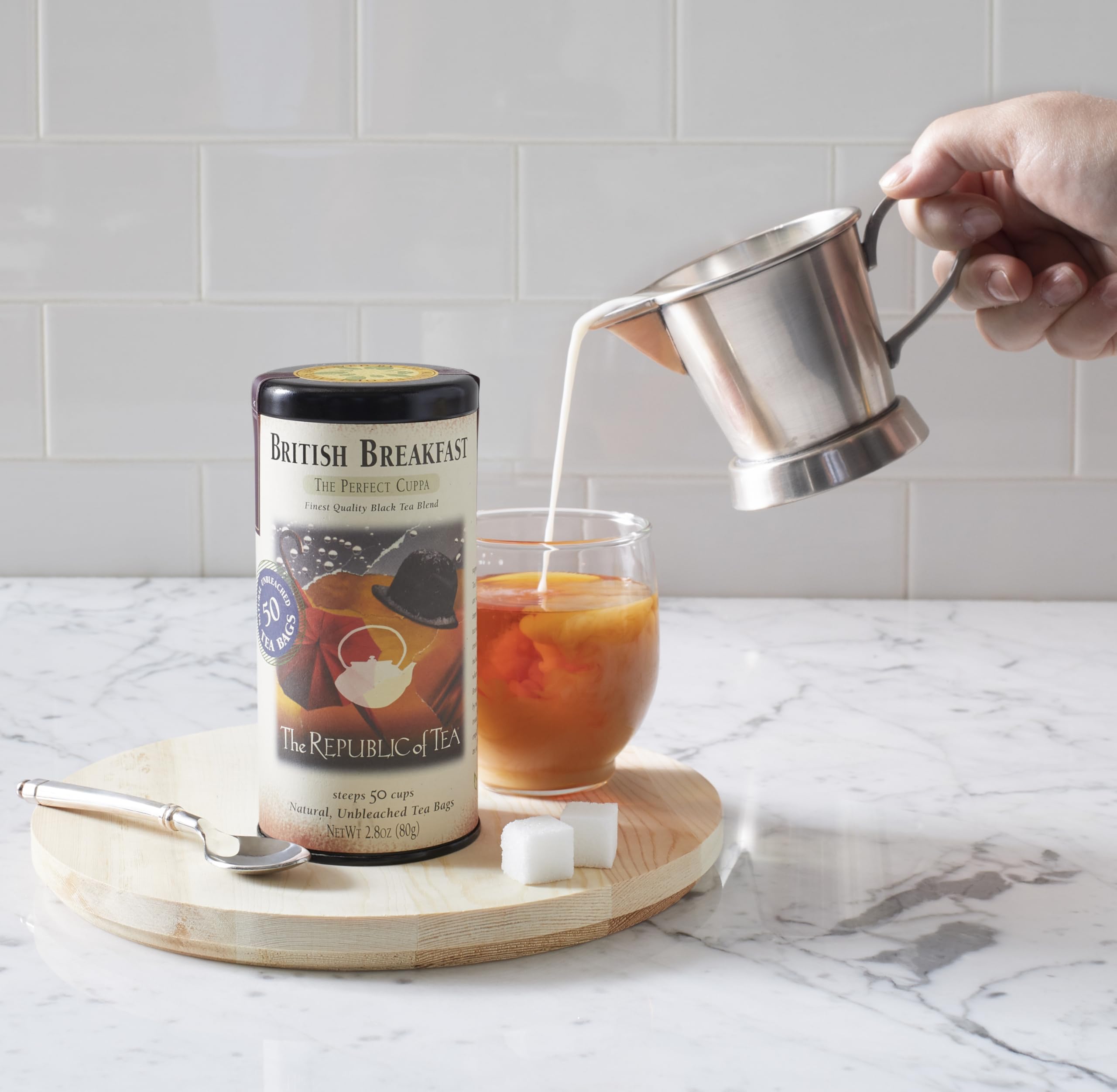 Brewing The Republic of Tea British Breakfast releases rich aroma and smooth finish