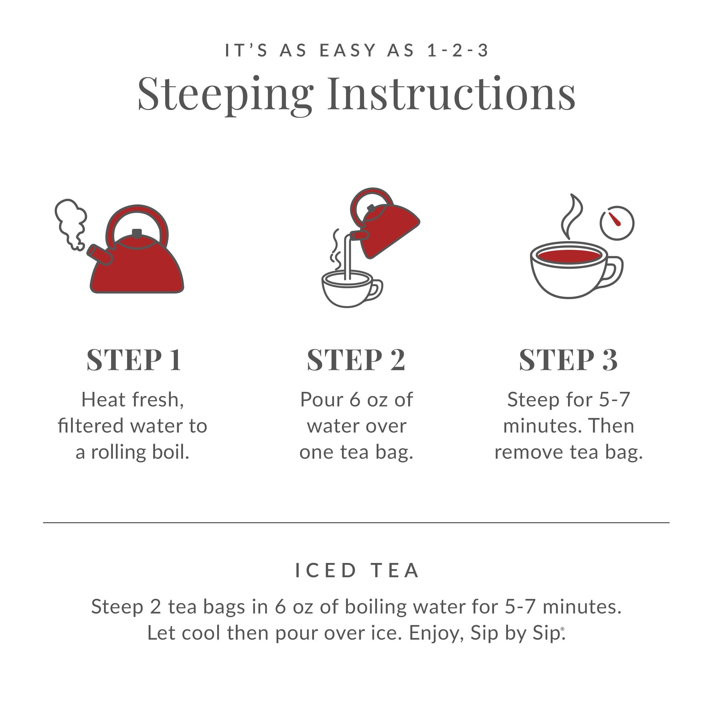 Pouring a brewed Caramel Apple Red Tea into a cup