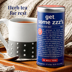 Chamomile flowers add soothing aroma to The Republic of Tea Get Some Zzzs blend.