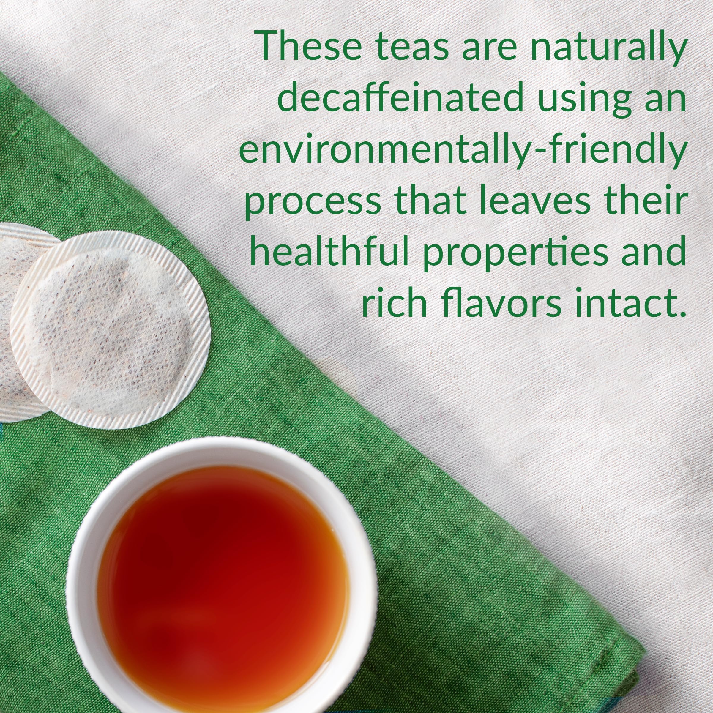 The Republic of Tea Earl Greyer Decaf brew releases bergamot aroma for a comforting caffeine-free ritual.