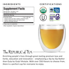 The Republic of Tea Lean Green brewed cup with inviting aroma.