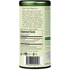 The Republic of Tea Lean Green matcha powder closeup highlighting premium green tea.