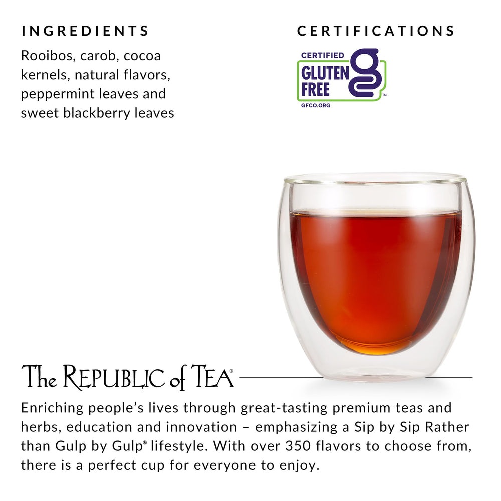 The Republic of Tea Peppermint Cuppa Chocolate tea box ready for gifting