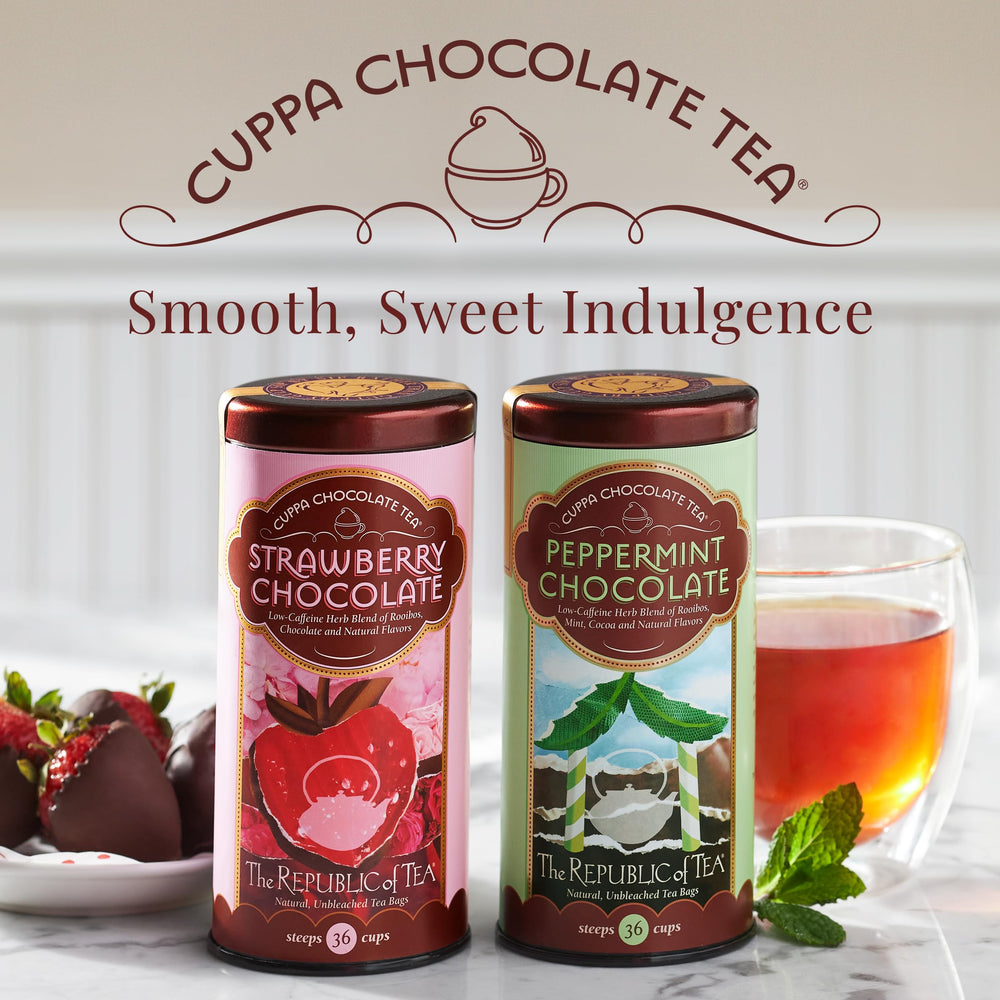 Peppermint Cuppa Chocolate cacao notes enrich a dessert-like flavor