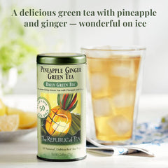 The Republic of Tea Pineapple ginger aroma evokes tropical escape.