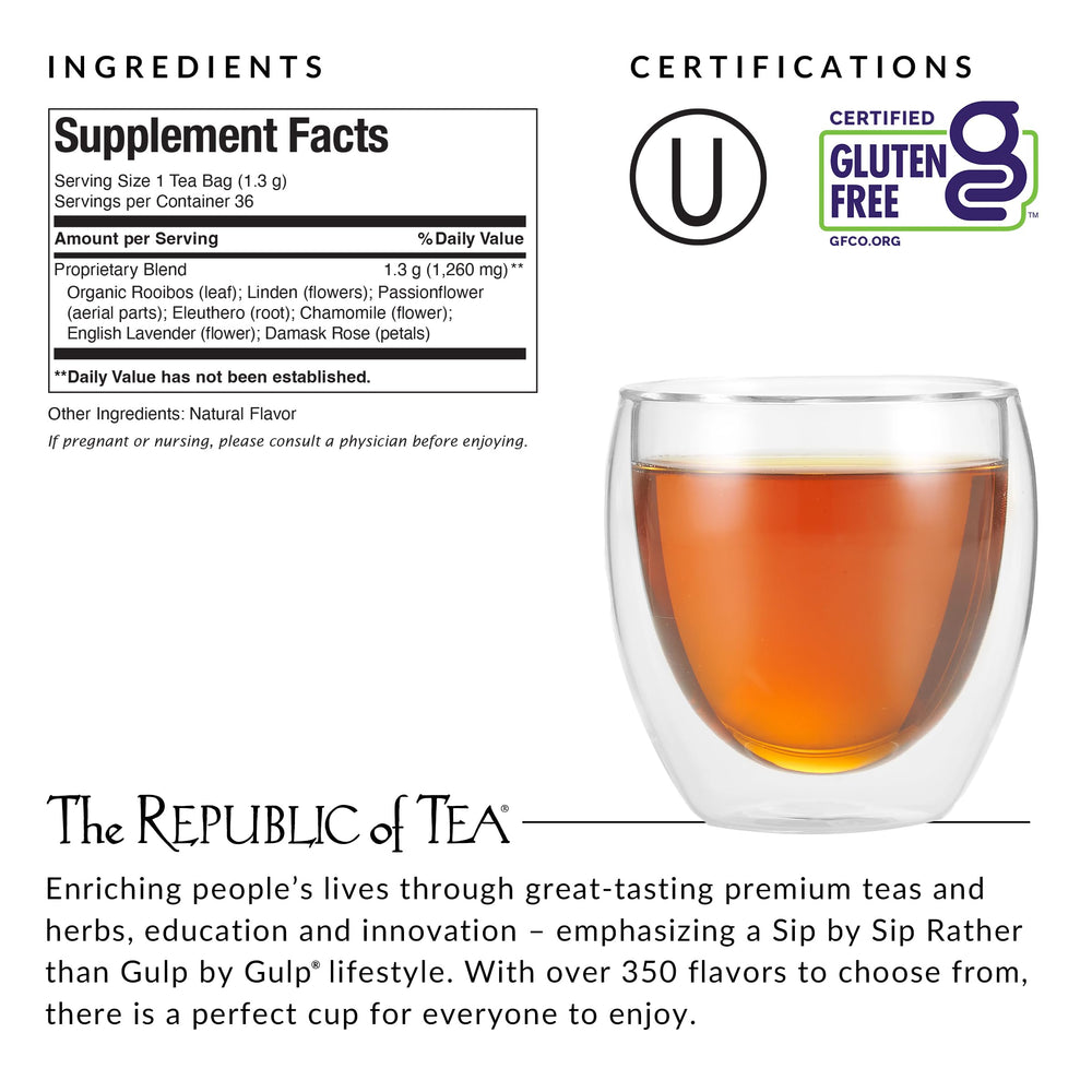 The Republic of Tea Get Relaxed No.14 cup steeping for a soothing color.