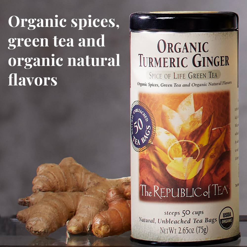 The Republic of Tea tea bags in pack for quick, ritual brewing