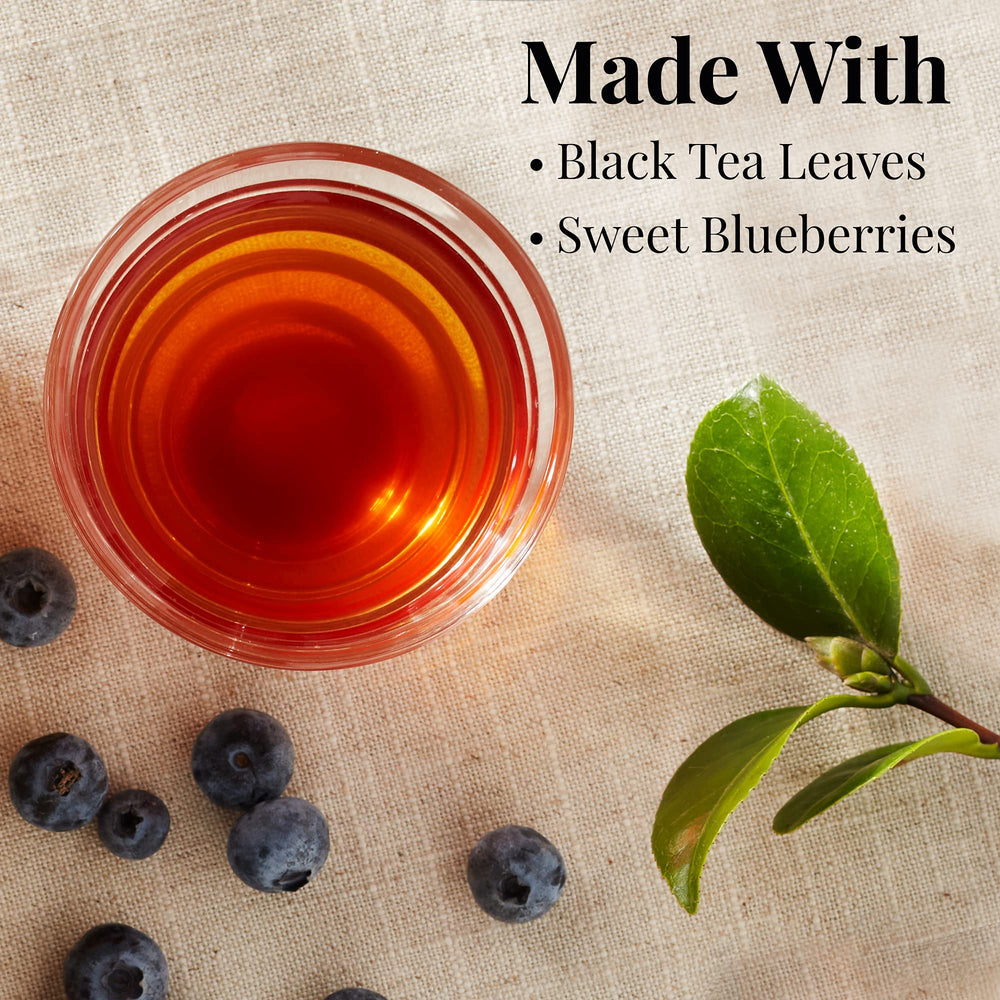 The Republic of Tea Wild Blueberry cup steep reveals a fragrant, ready-to-drink cup
