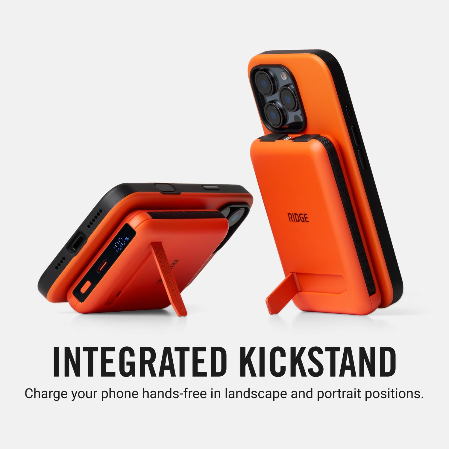 The Ridge Magnetic Power Bank LED indicator shows battery and charge levels at a glance.