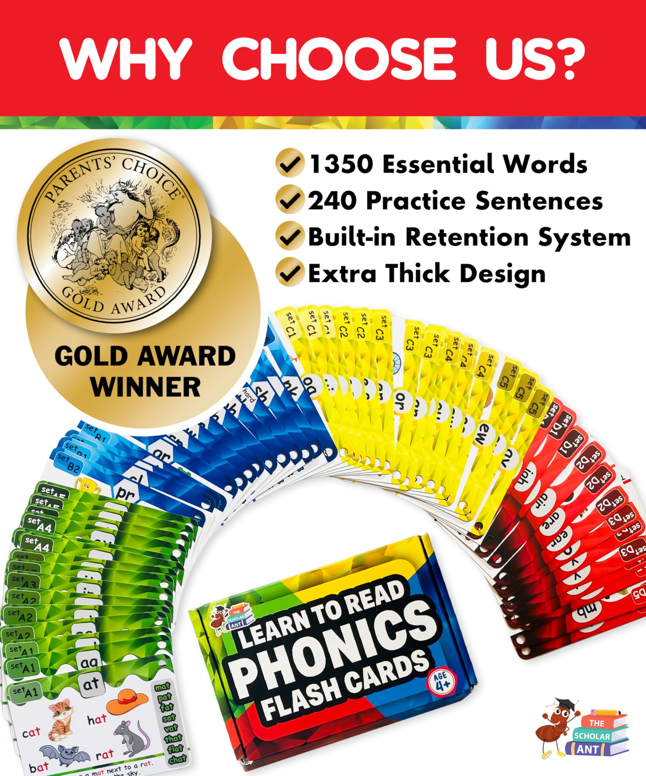 The Scholar Ant phonics games keep kids engaged during practice