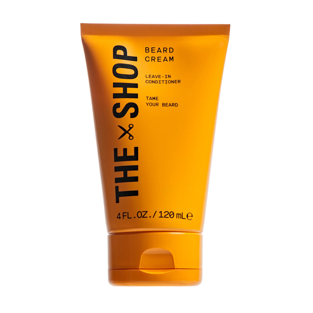 The Shop Uninterrupted beard cream bottle pour for easy daily application.