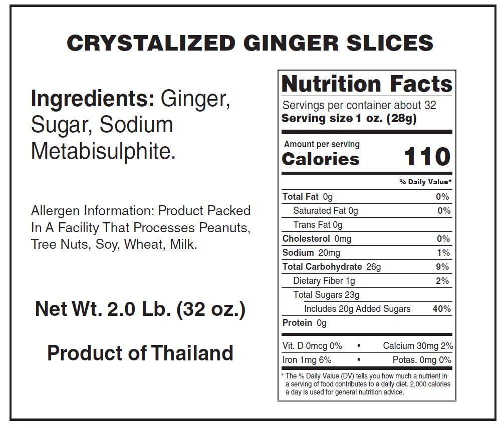 Kosher label visible on The Snackery dried ginger slices pack for quality assurance