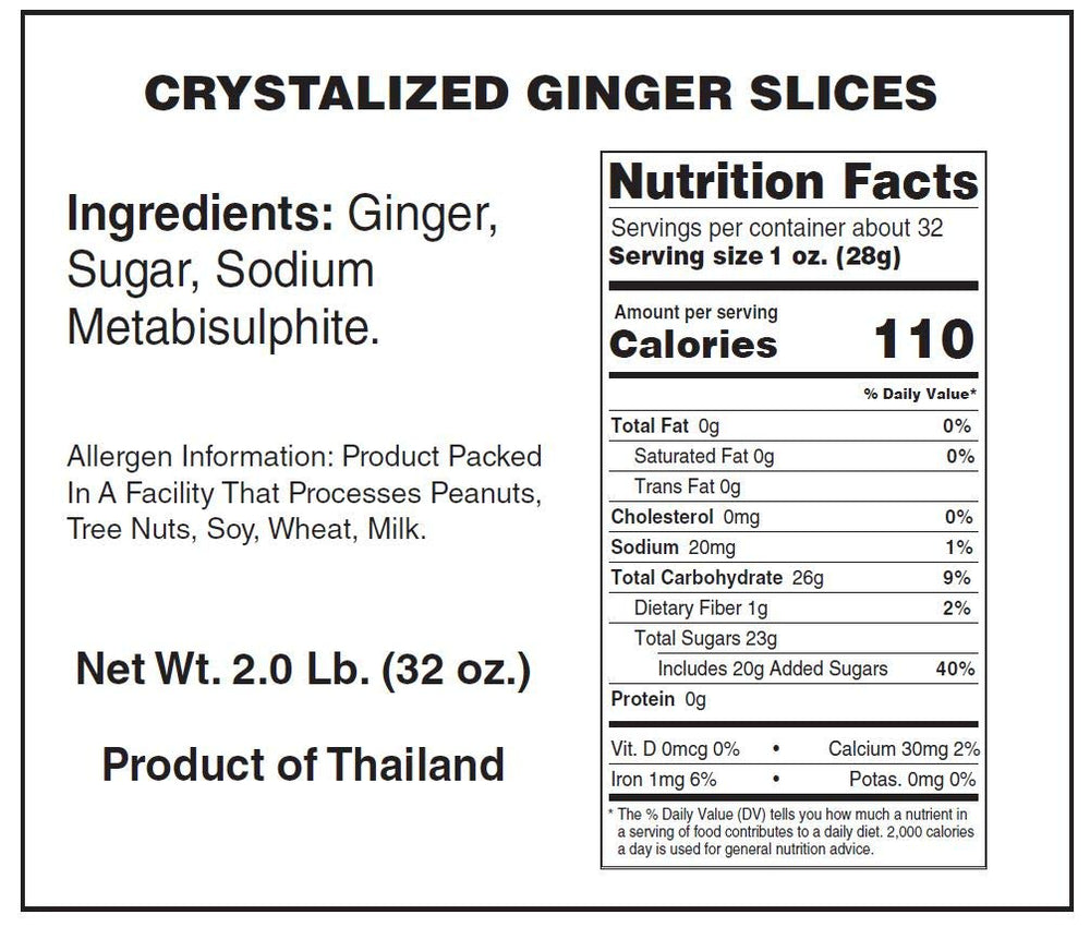 Kosher label visible on The Snackery dried ginger slices pack for quality assurance