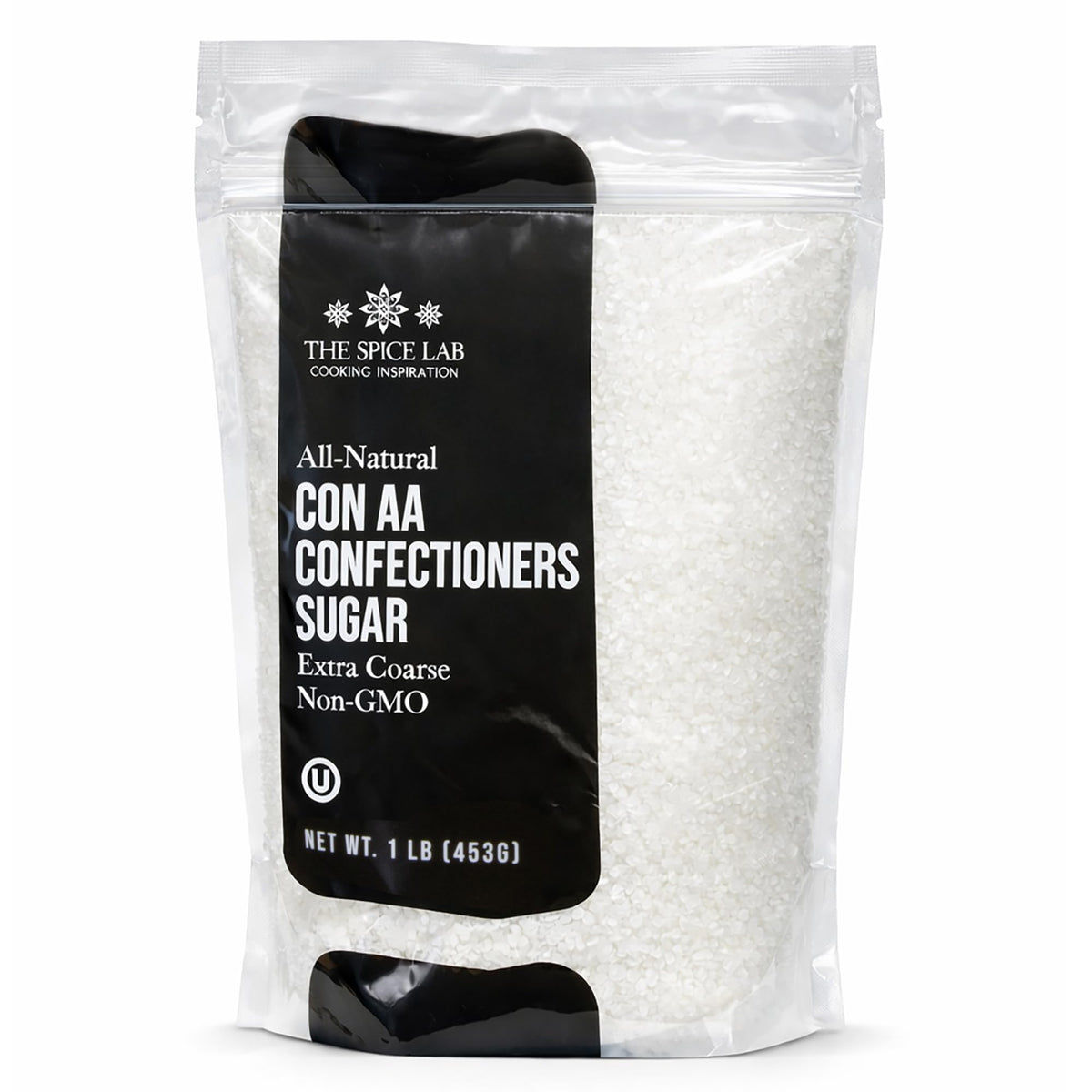 The Spice Lab confectioners sugar extra coarse crystals for precise baking and décor.