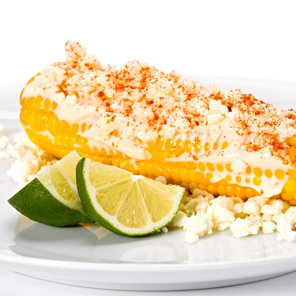 Ingredients tray for The Spice Lab elote seasoning highlighting natural components