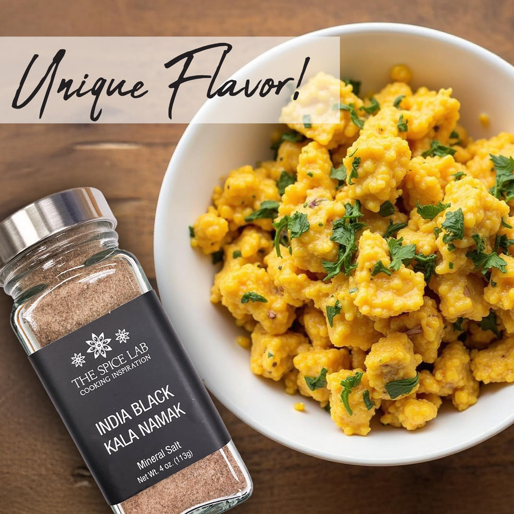The Spice Lab Kala Namak crystal pieces provide mineral-rich seasoning for chutneys and raitas.