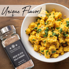 The Spice Lab Kala Namak crystal pieces provide mineral-rich seasoning for chutneys and raitas.