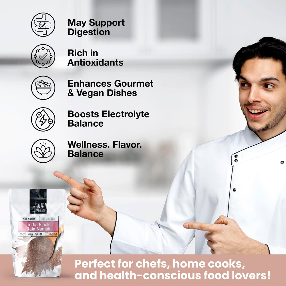 The Spice Lab Kala Namak serving dish highlights a Himalayan salt for finishing meals.