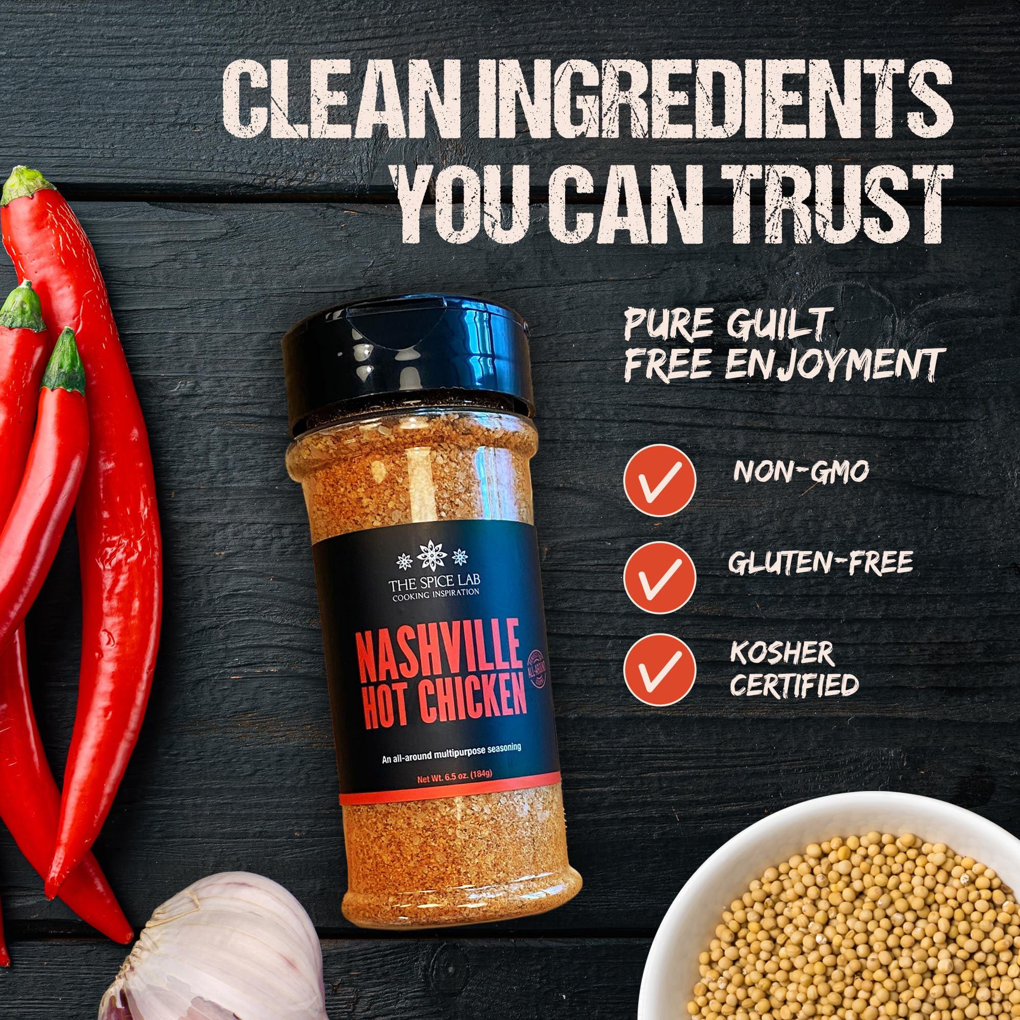 Close-up of the coarse spice blend for bold, restaurant-style results.