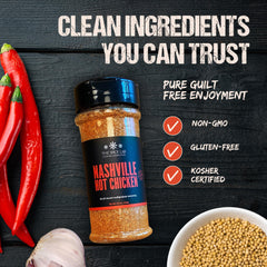 Close-up of the coarse spice blend for bold, restaurant-style results.
