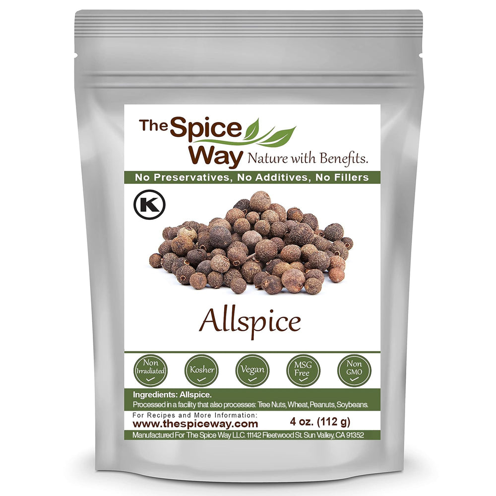 The Spice Way Allspice Whole Berries enhancing curries and desserts with warm aroma.