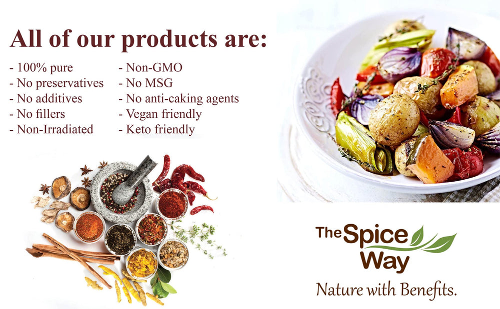 The Spice Way cayenne powder adding heat to tea and hot dishes.