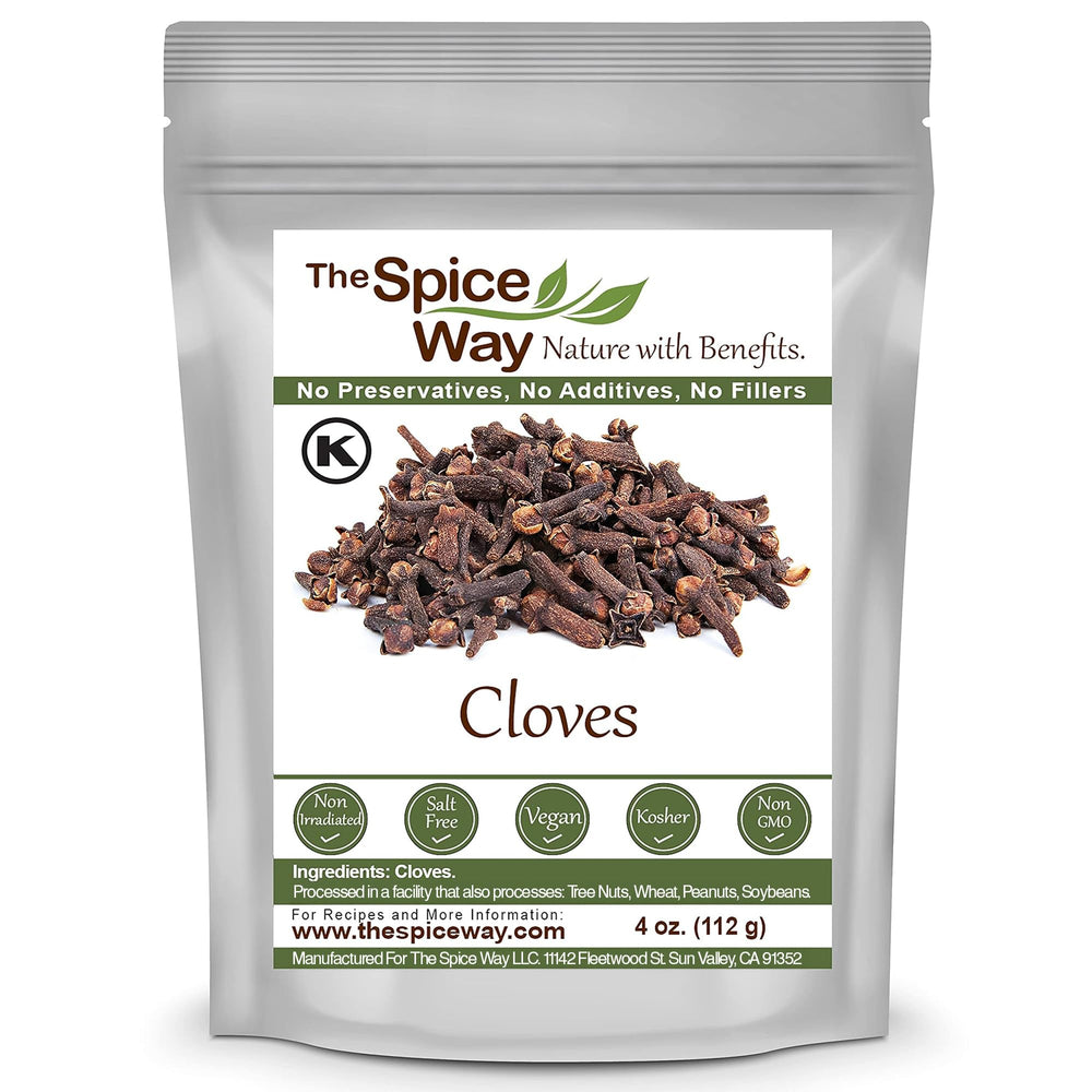 The Spice Way whole cloves in resealable bag for lasting freshness.