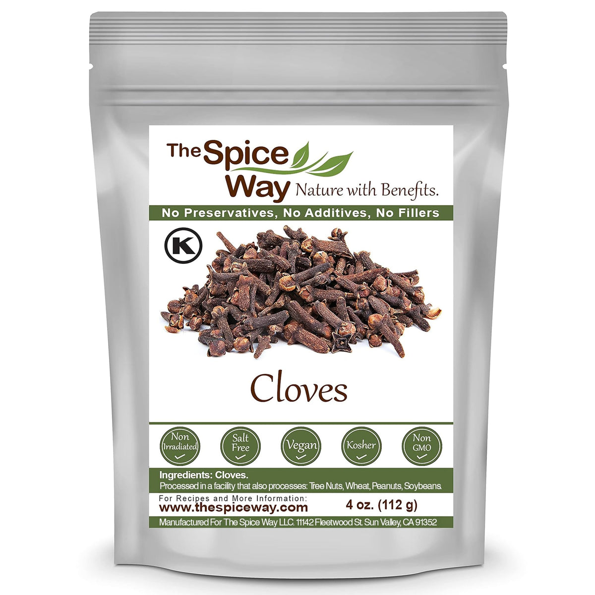 The Spice Way whole cloves in resealable bag for lasting freshness.