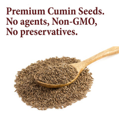 Close-up of The Spice Way cumin seeds, ideal for grinding for aroma.