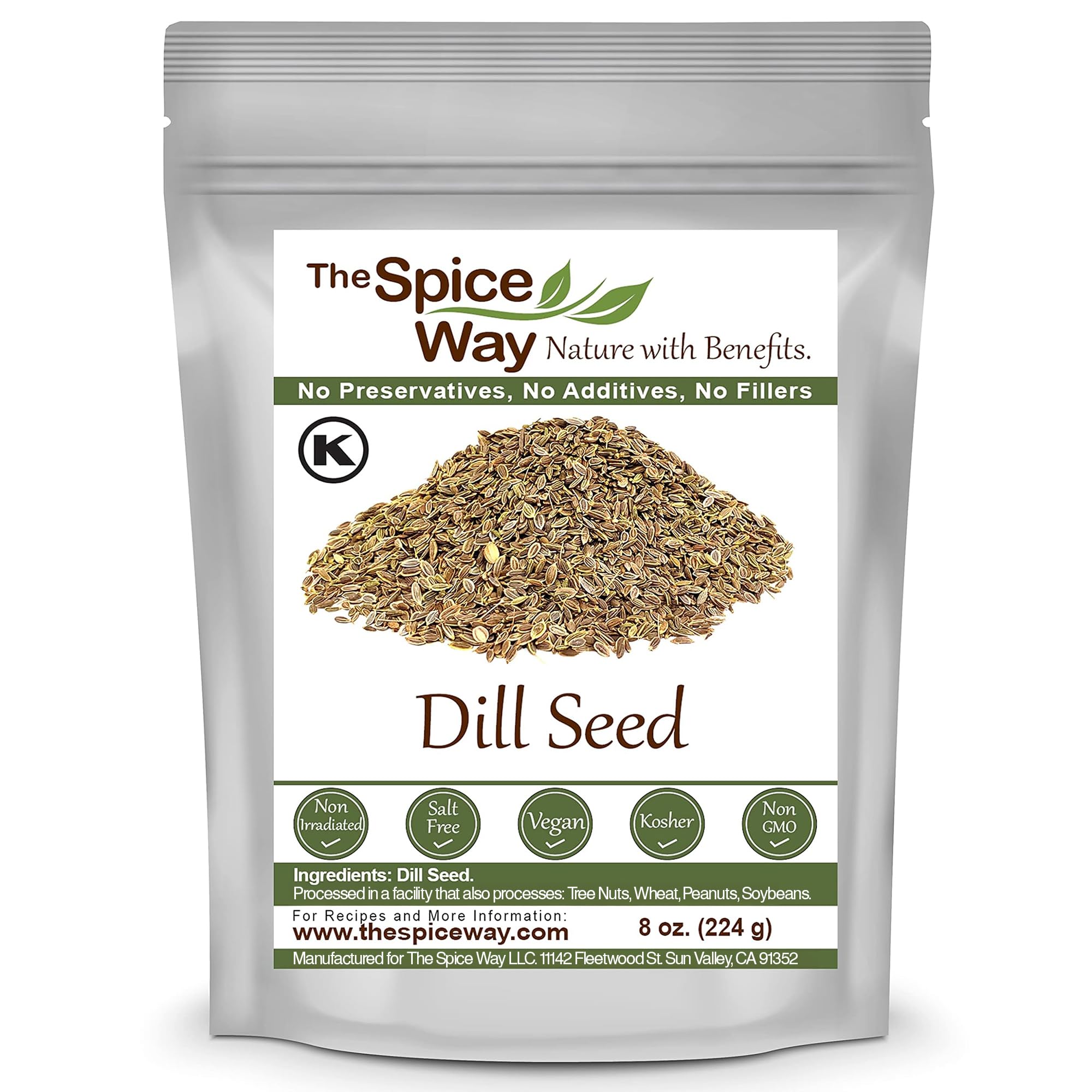 The Spice Way dill seed bottle pour adds quick dill flavor to pickles.