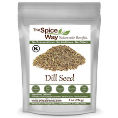 The Spice Way dill seed bottle pour adds quick dill flavor to pickles.